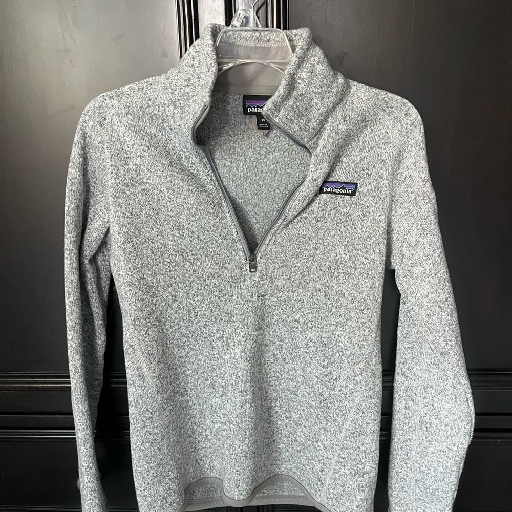 Patagonia Women's Heathered Gray Quarter-Zip Sweater